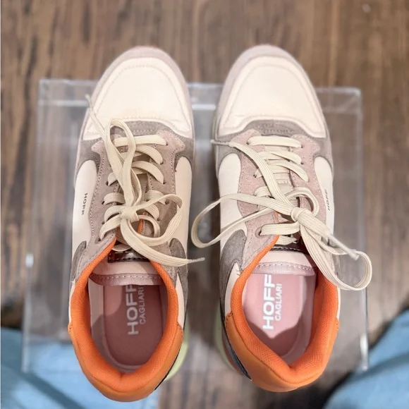 Hoff Women’s City Casual Sneaker Earth tone with Silver Peach Accent Size 8 - Picture 4 of 10